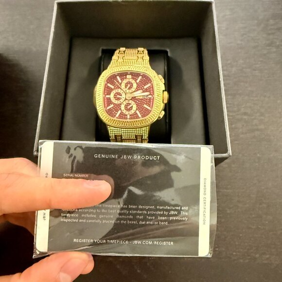 Jbw Men's Heist Multifunction 18K Gold Plated Stainless Steel Watch, 45mm - Picture 2 of 5